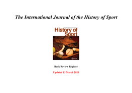 The International Journal of the History of Sport