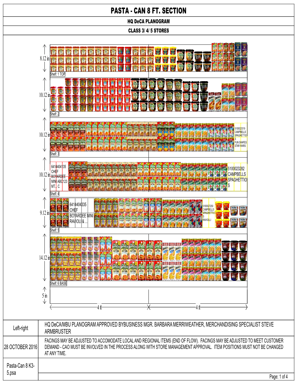 Pasta - Can 8 Ft