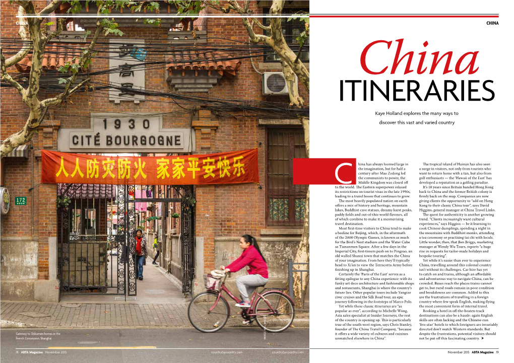 China Itineraries