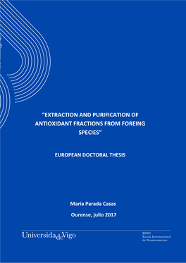 “Extraction and Purification of Antioxidant Fractions from Foreing Species”