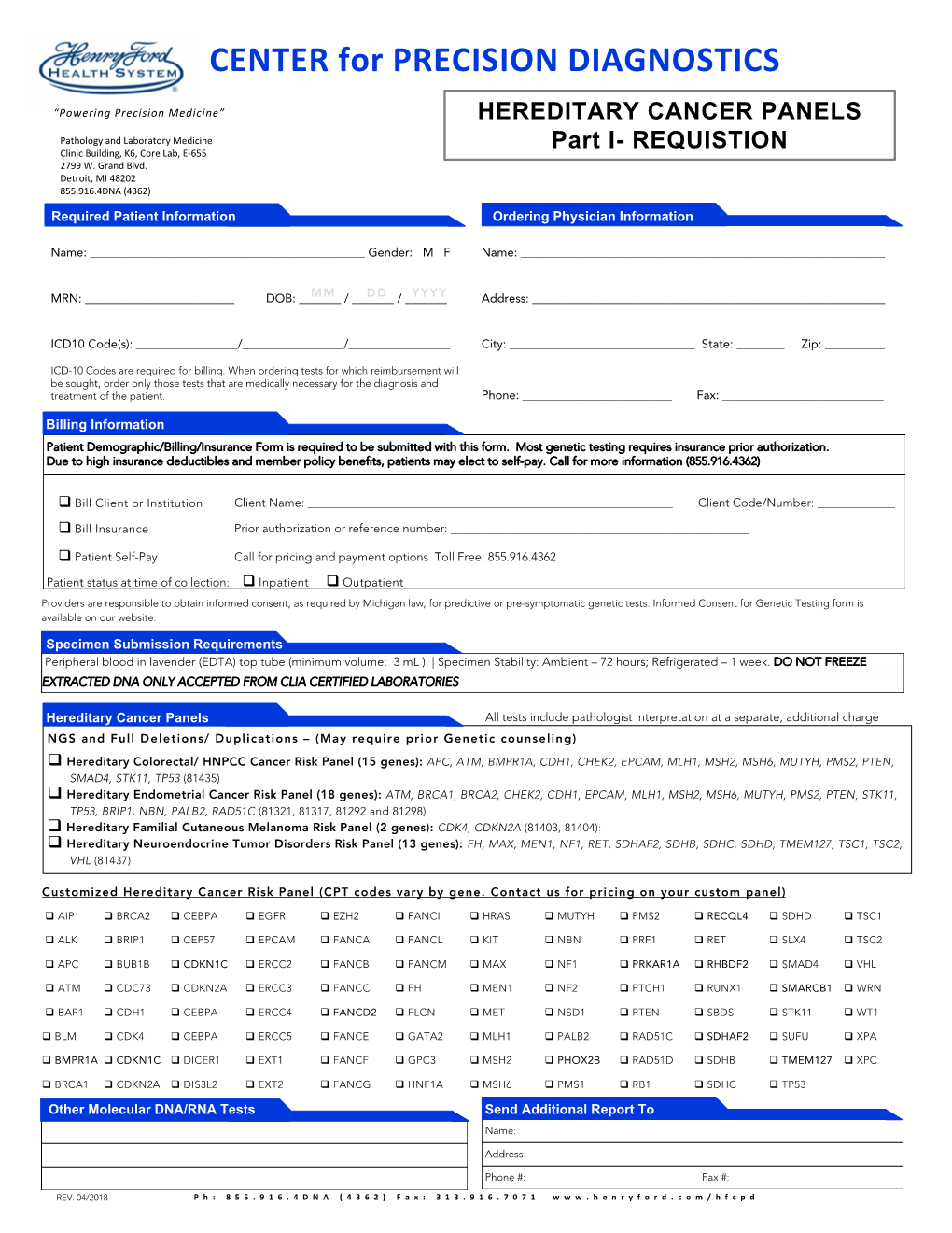 Hereditary Cancer Panels Requisition Part I&II V2