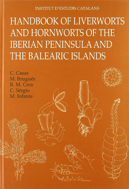 Handbook of Liverworts and Hornworts of the Iberian Peninsula and the Balearic Islands
