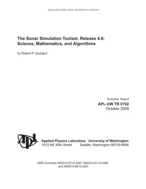 The Sonar Simulation Toolset, Release 4.6: Science, Mathematics, and Algorithms