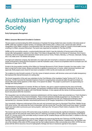 Australasian Hydrographic Society
