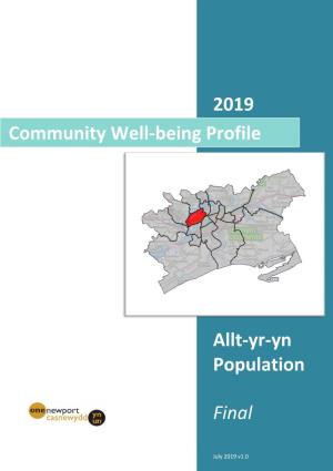 Allt Yr Yn Profile 2019 Population