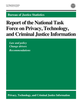Report of the National Task Force on Privacy, Technology, And…