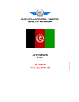 Aeronautical Information Publication Republic of Afghanistan