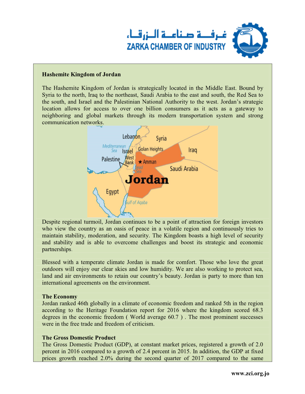 Hashemite Kingdom of Jordan