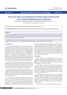 Coronary Sinus Cryoablation of Ventricular Tachycardia After Failed Radiofrequency Ablation