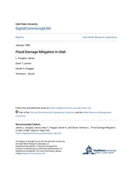 Flood Damage Mitigation in Utah