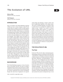 Evolution of UML D
