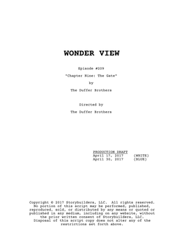 Wonder View #209 Blue Collated Script (2017-04-30)