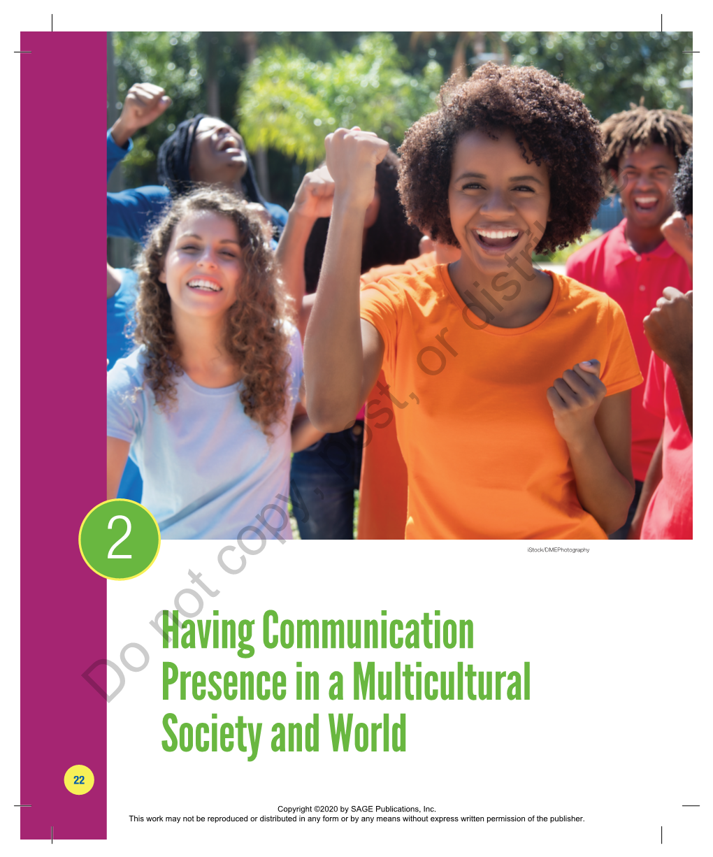 Having Communication Presence in a Multicultural Society and World 23