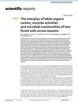 The Interplay of Labile Organic Carbon, Enzyme Activities and Microbial Communities of Two Forest Soils Across Seasons