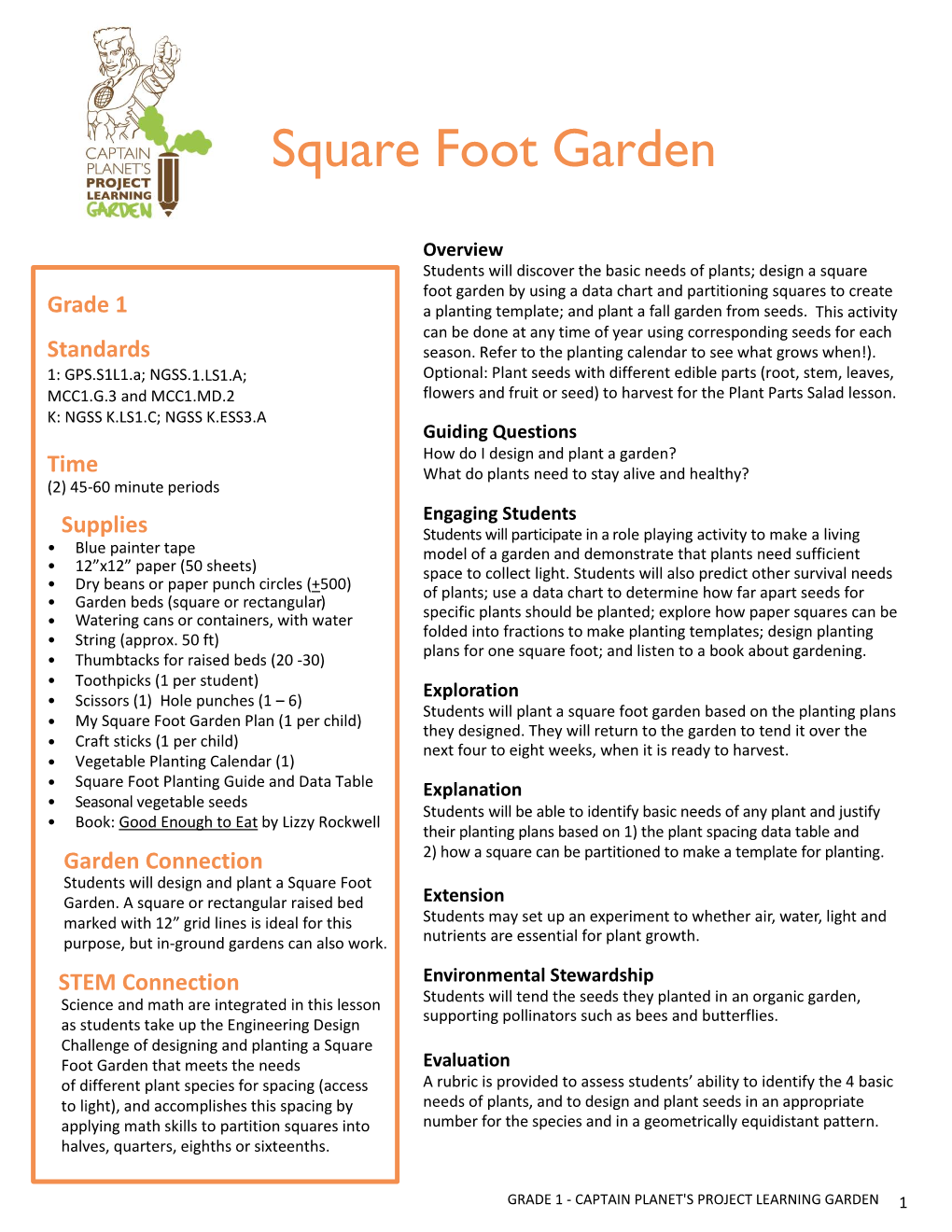 Square Foot Garden