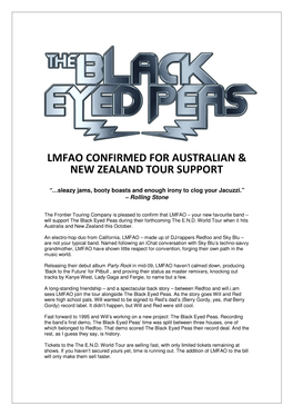 Lmfao Confirmed for Australian & New Zealand
