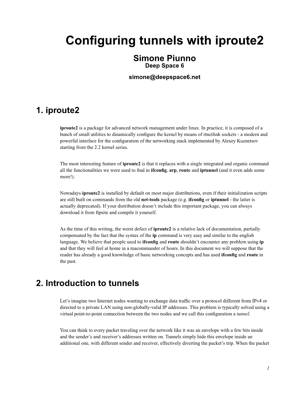 Configuring Tunnels with Iproute2