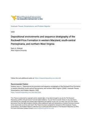 Depositional Environments and Sequence Stratigraphy of the Rockwell-Price Formation in Western Maryland, South-Central Pennsylvania, and Northern West Virginia