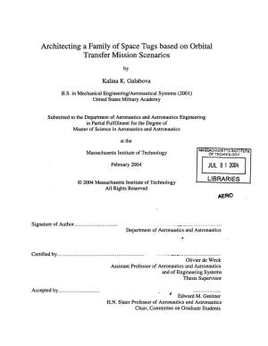 Architecting a Family of Space Tugs Based on Orbital Transfer Mission Scenarios