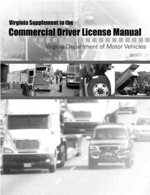 Virginia Supplement to the Commercial Driver's