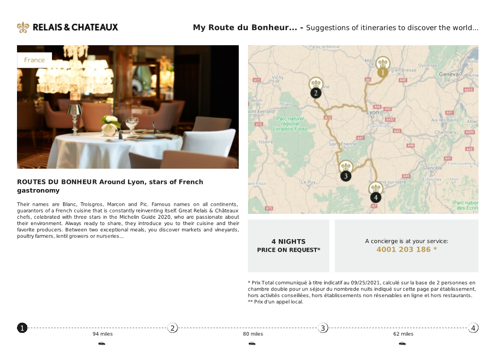 ROUTES DU BONHEUR Around Lyon, Stars of French Gastronomy