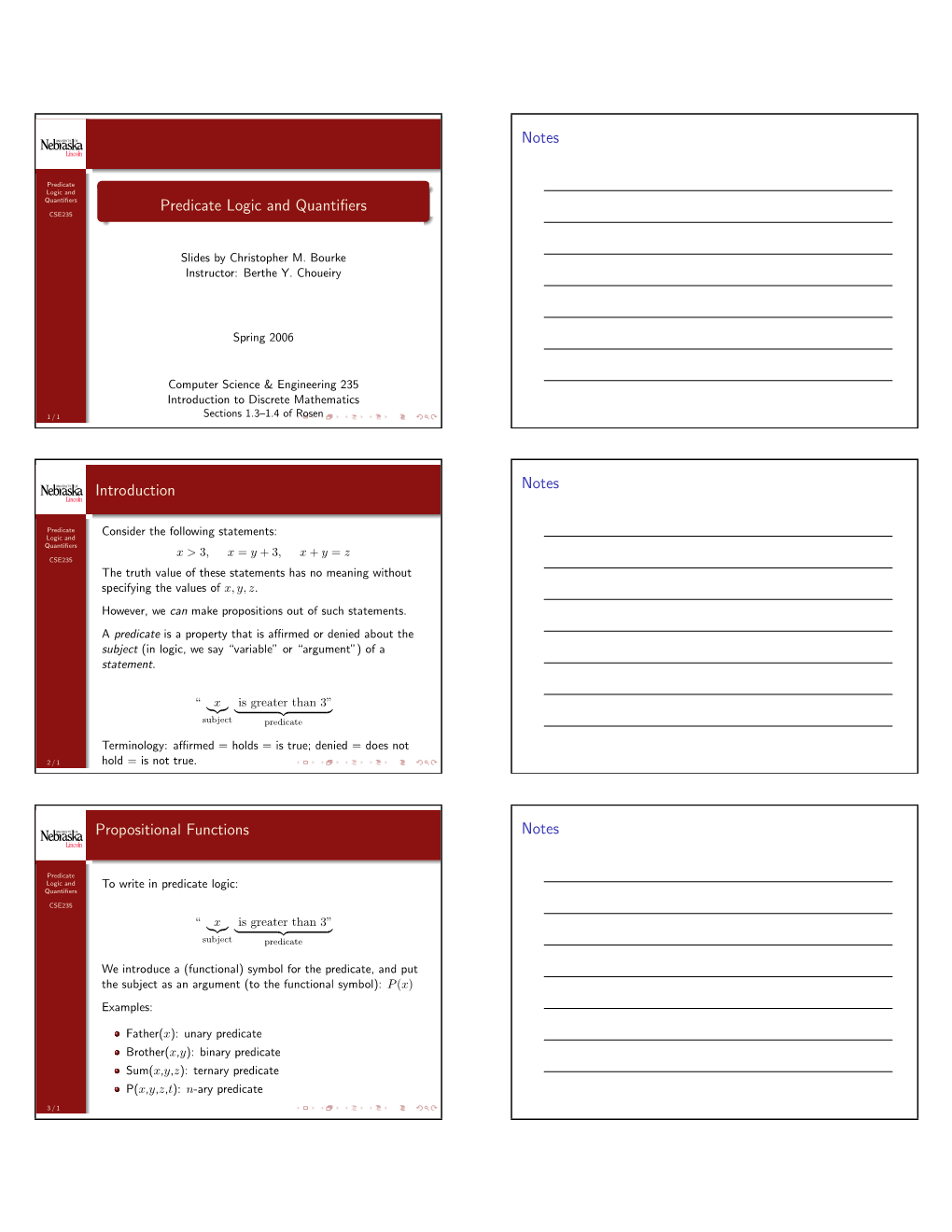 Predicate Logic and Quantifiers