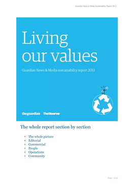 1. Sustainability Report 2013