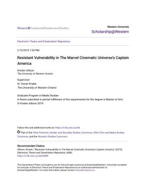 Resistant Vulnerability in the Marvel Cinematic Universe's Captain America