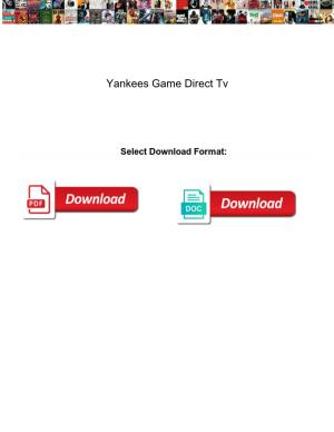 Yankees Game Direct Tv