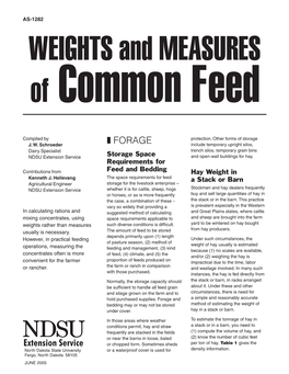 AS-1282 Weights and Measures of Common Feed Figure 1