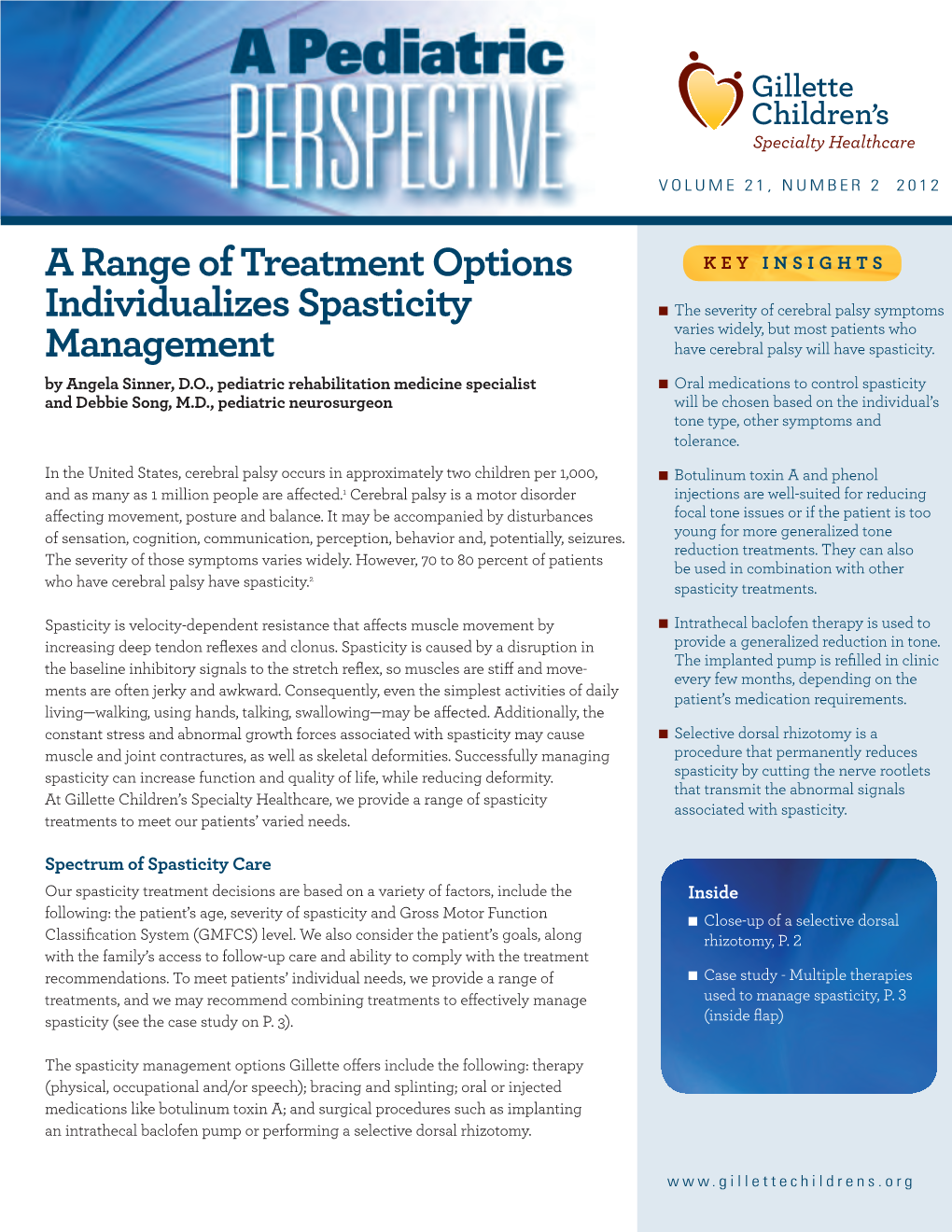 A Range of Treatment Options Individualizes Spasticity Management