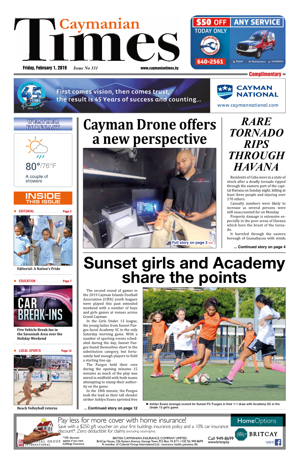 Friday, February 1, 2019 Issue No 331 Complimentary