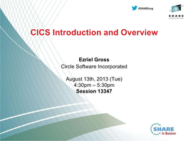 13347 CICS Introduction and Overview