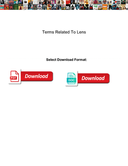 Terms Related to Lens