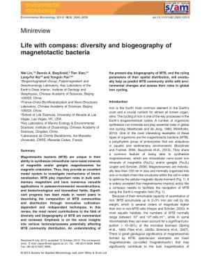 Life with Compass: Diversity and Biogeography of Magnetotactic Bacteria
