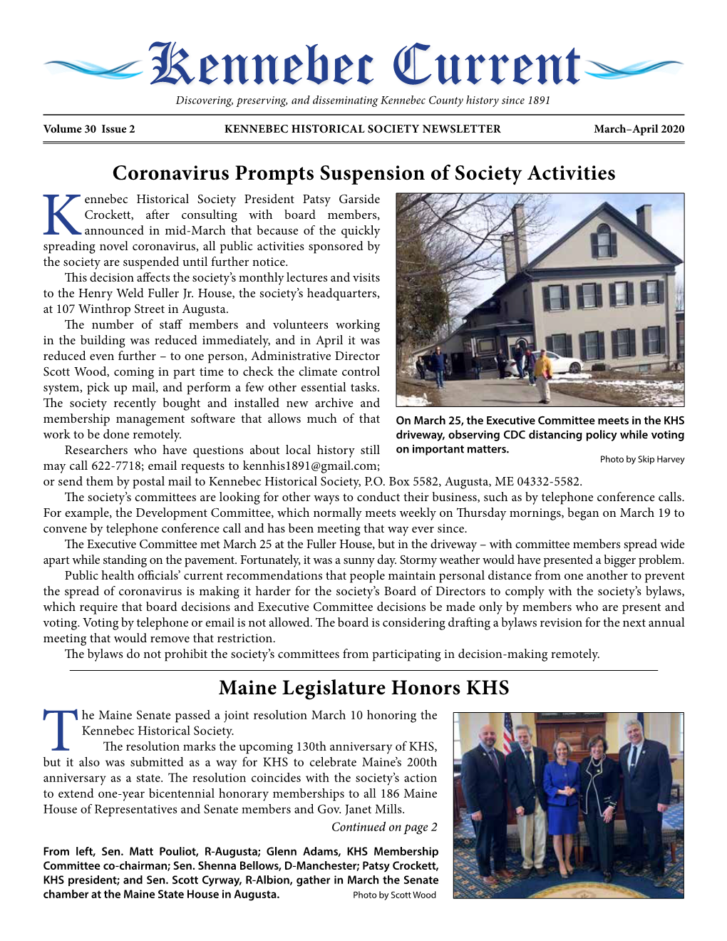 Kennebec Current Discovering, Preserving, and Disseminating Kennebec County History Since 1891
