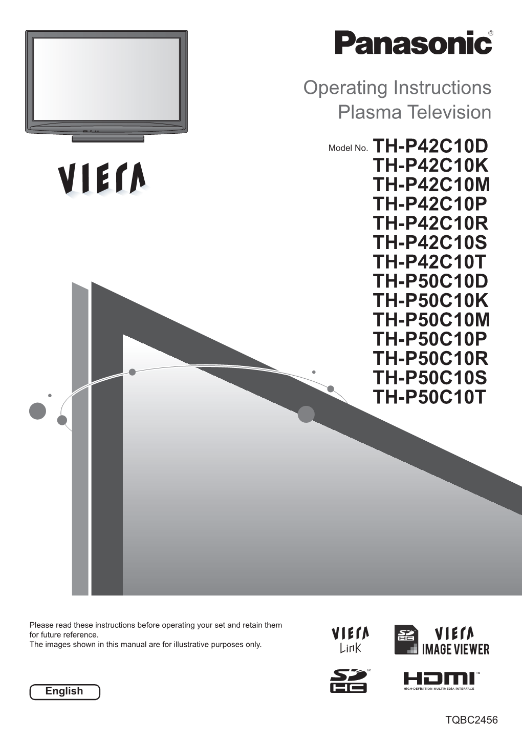 Operating Instructions Plasma Television TH-P42C10D TH