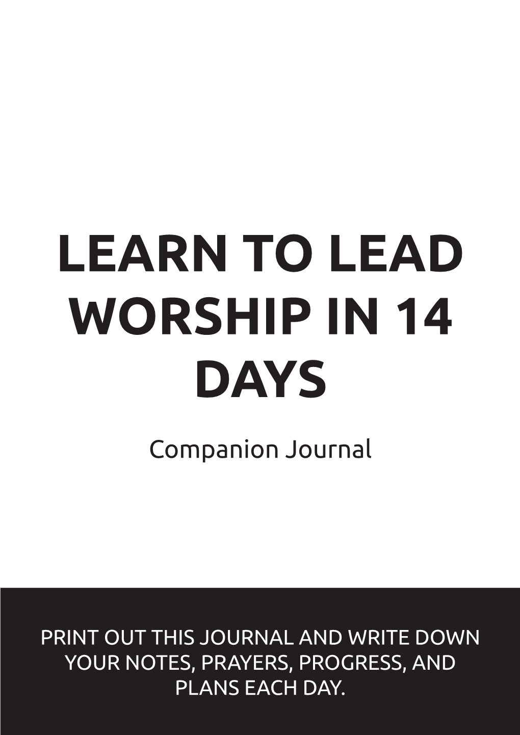 Learn to Lead Worship in 14 Days