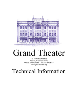 Download the Grand Theater Technical Information Packet