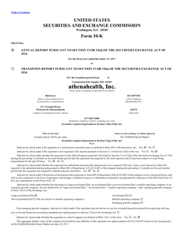 Athenahealth, Inc. (Exact Name of Registrant As Specified in Its Charter)