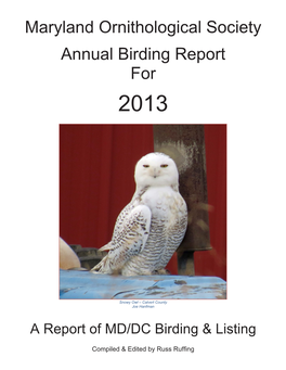Maryland Annual Birding Report (2013)