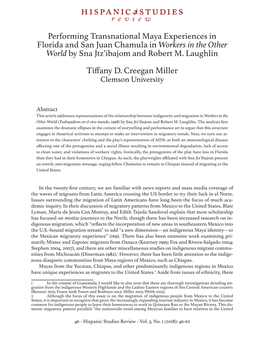 Performing Transnational Maya Experiences in Florida and San Juan Chamula in Workers in the Other World by Sna Jtz’Ibajom and Robert M