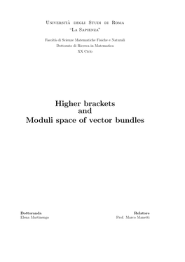 Higher Brackets and Moduli Space of Vector Bundles