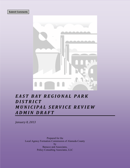East Bay Regional Park District Municipal Service Review Admin Draft