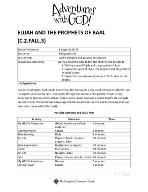 Elijah and the Prophets of Baal (C.2.Fall.3)