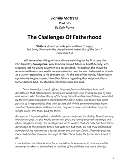 Fatherhood Blog 9A