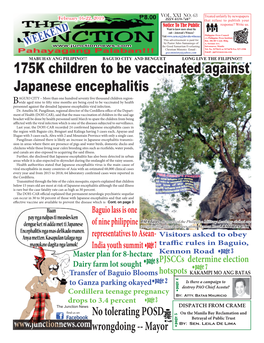 175K Children to Be Vaccinated Against Japanese Encephalitis