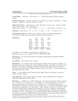 Chapmanite Sb3+Fe (Sio4)