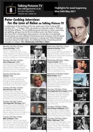 Peter Cushing Interview: for the Love of Helen on Talking Pictures TV