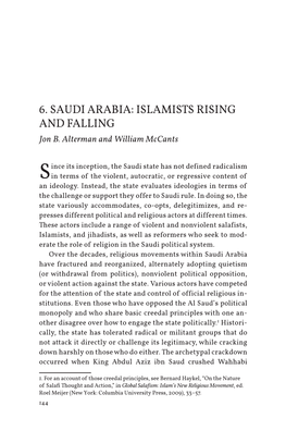 6. SAUDI ARABIA: ISLAMISTS RISING and FALLING Jon B